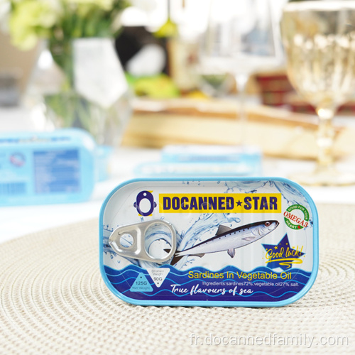 Sardine en conserve de bonne qualité à l&#39;huile végétale